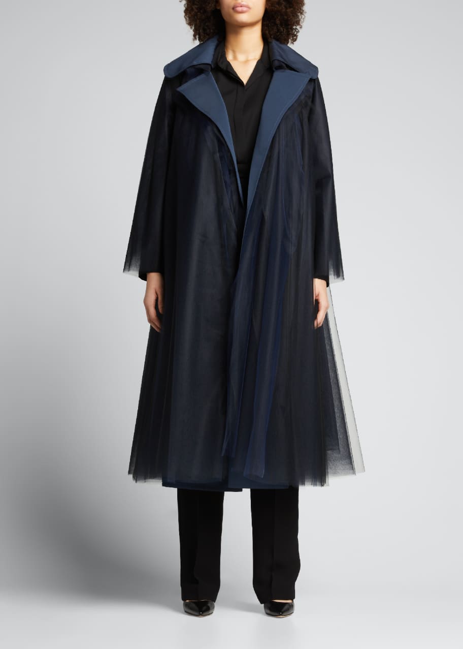 Oscar de la Renta Tulle Open-Front Opera Coat - Bergdorf Goodman