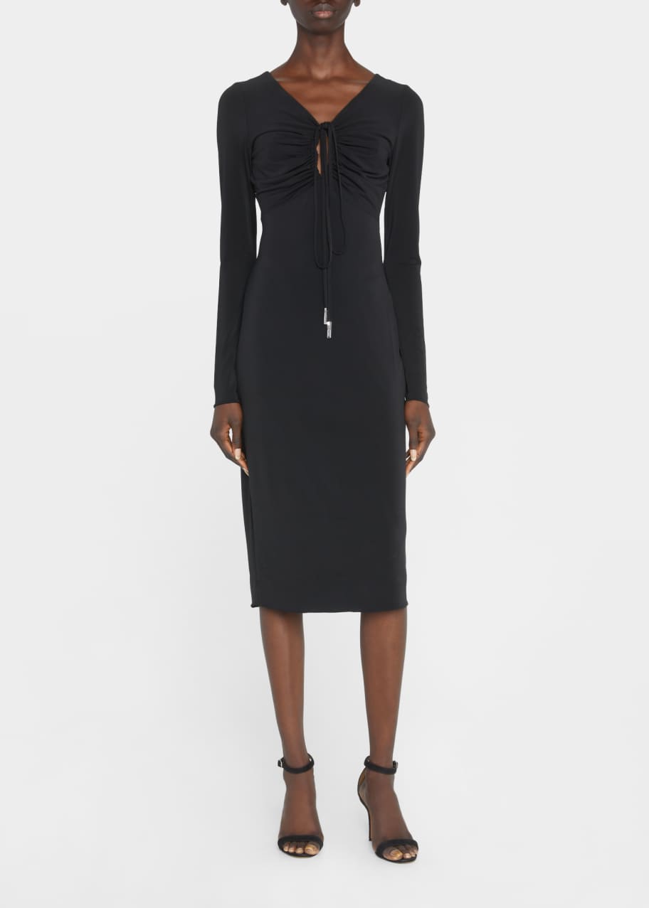 Halston Ember Stretch Jersey Long-Sleeve Dress - Bergdorf Goodman