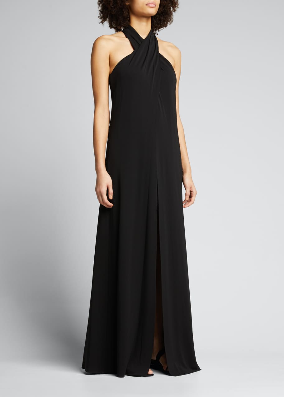 Halston Reign Matte Jersey Halter Dress Bergdorf Goodman