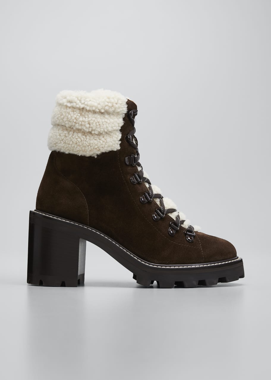jimmy choo eshe flat shearling