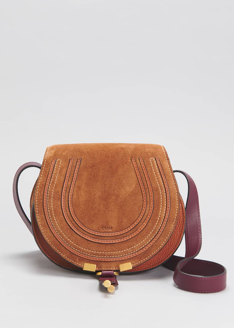 Chloe Marcie Small Suede Saddle Crossbody Bag Bergdorf Goodman