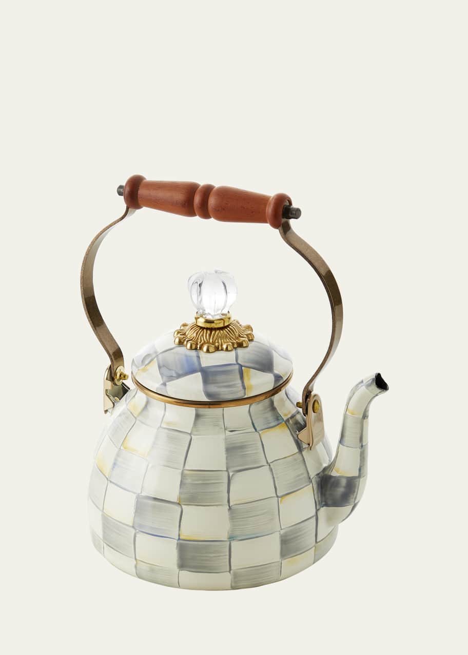 Image 1 of 1: Sterling Check Tea Kettle, 2qt.