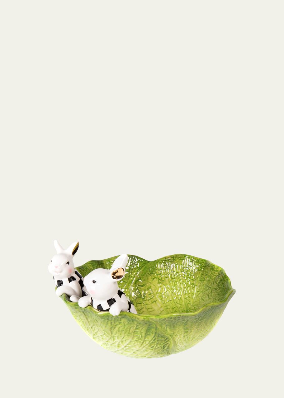 MacKenzie-Childs Cabbage Garden Easter Bunny Bowl - Bergdorf Goodman