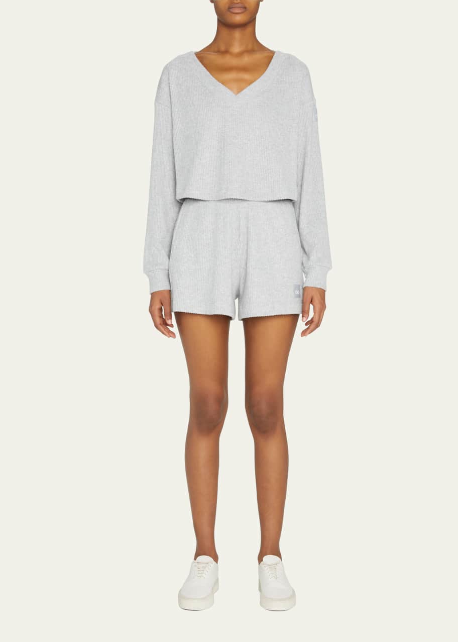 Alo Yoga Muse Ribbed Shorts - Bergdorf Goodman