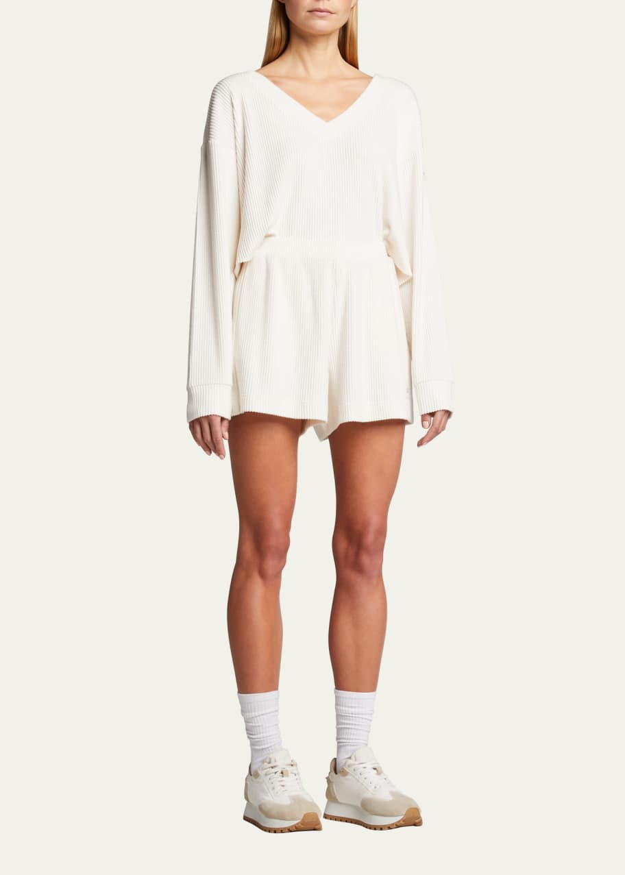 Alo Yoga Muse Ribbed Shorts Bergdorf Goodman