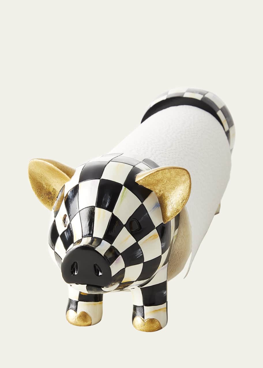Mackenzie childs courtly check paper towel holder 2025