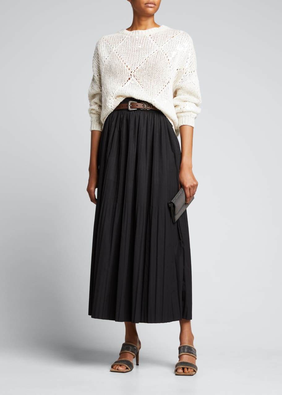 スカート Brunello Cucinelli Skirts Brunello Cucinelli Pleated Poplin Maxi Skirt - Bergdorf Goodman