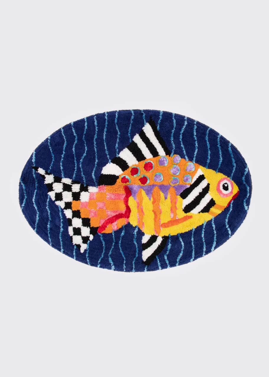 MacKenzieChilds Fantasia Fish Bath Rug Bergdorf Goodman