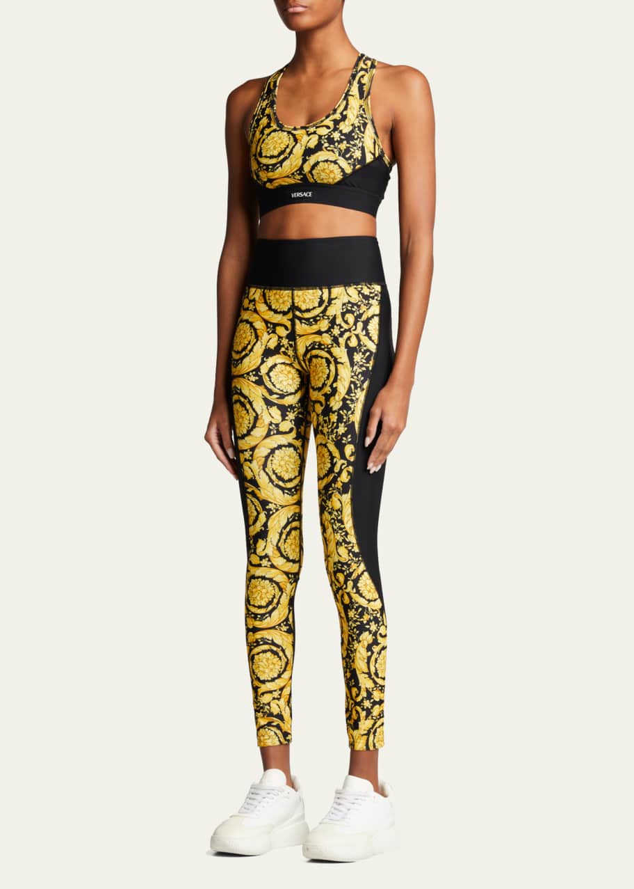 Versace Barocco Active Leggings Bergdorf Goodman