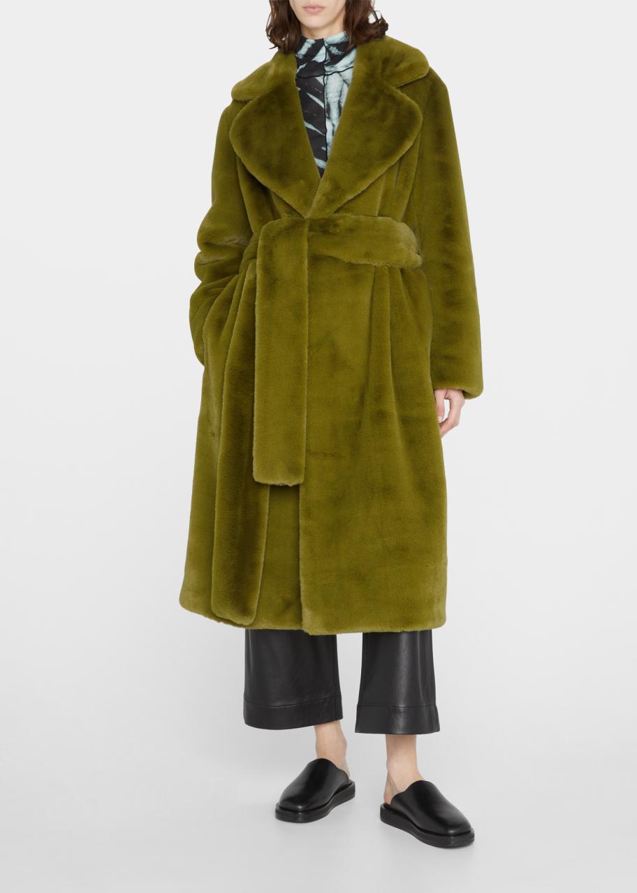 レディース 14万 PROENZA SCHOULER スーパーソフト エコファー コート M