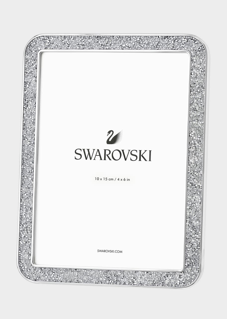 SWAROVSKI Minera SilverTone Photo Frame, 4" x 6" Bergdorf Goodman