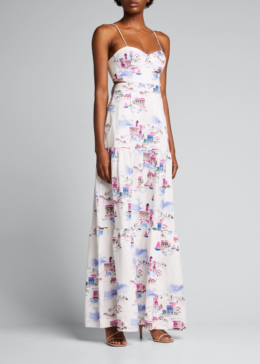 関税込【Rebecca Vallance】Florentina offshoulder floral gown Rebecca Vallance Florentina Off-Shoulder Floral Gown in