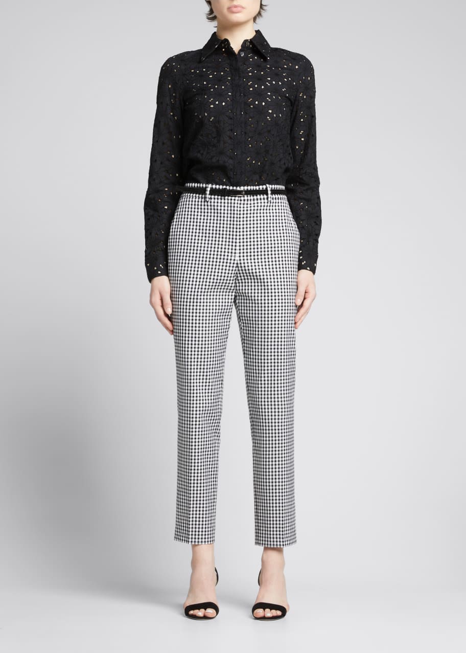 Michael Kors Collection Samantha Gingham Pants Bergdorf Goodman