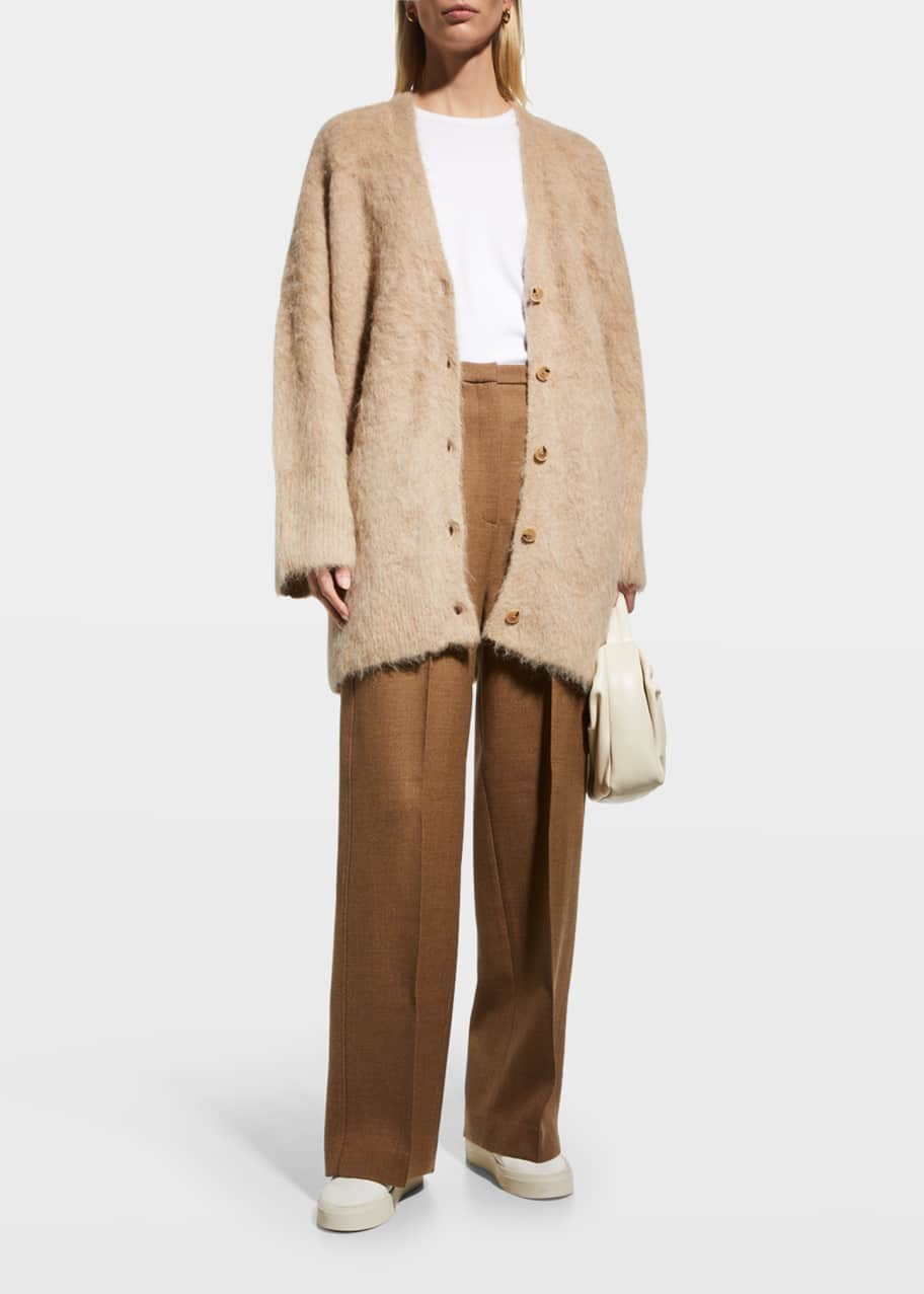 Image 1 of 1: Oversized Textured Alpaca Cardigan