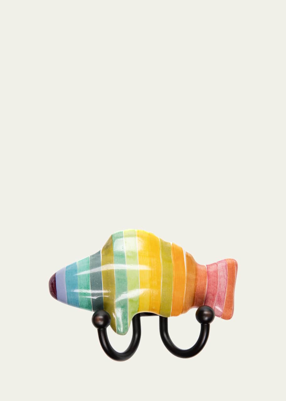 Image 1 of 1: Left Rainbow Fish Wall Hook