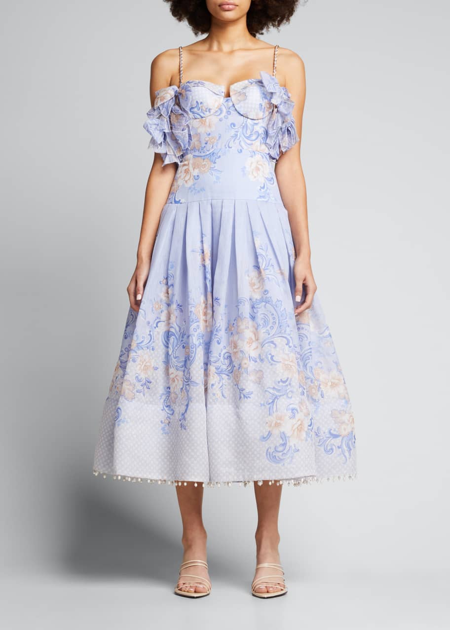 Zimmermann bow bodice long dress cheap