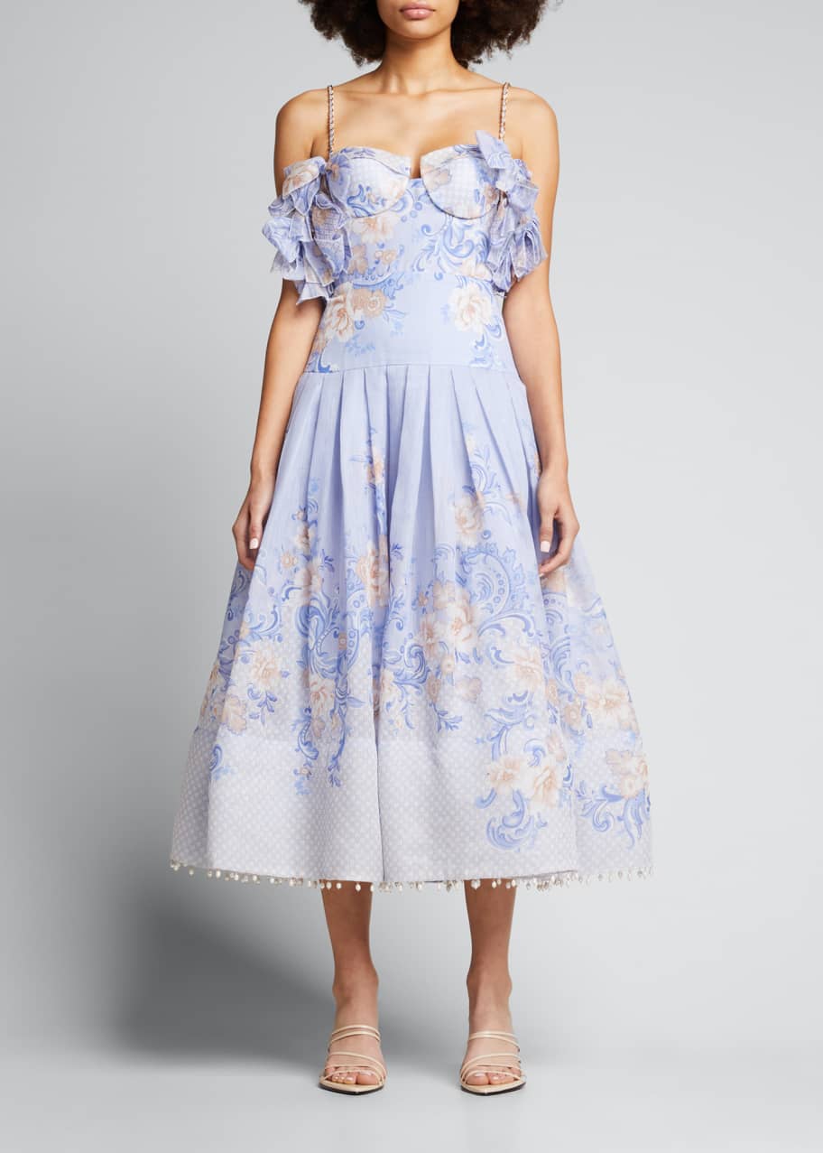 Zimmermann Postcard Bow-Bodice Dress - Bergdorf Goodman