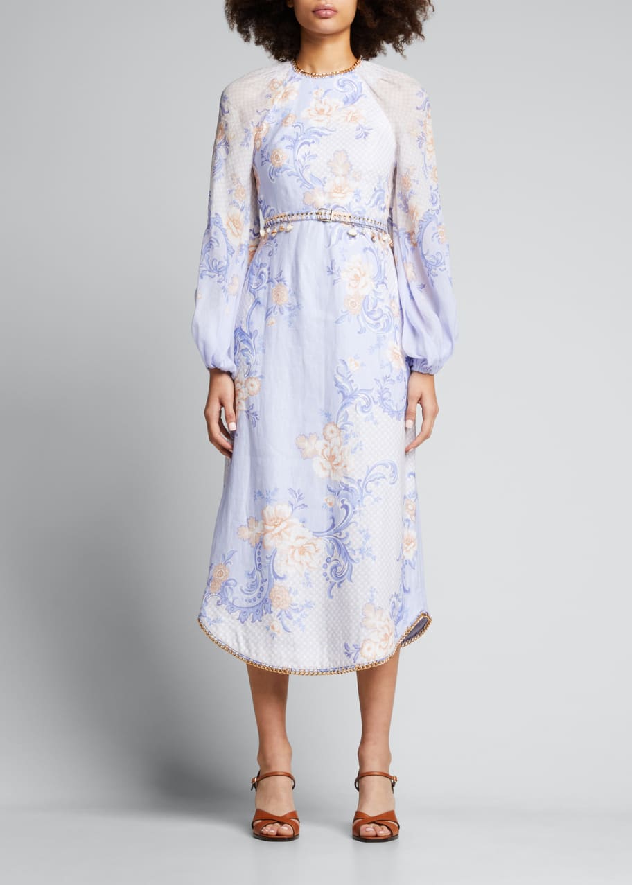 Zimmermann Postcard Midi Dress - Bergdorf Goodman