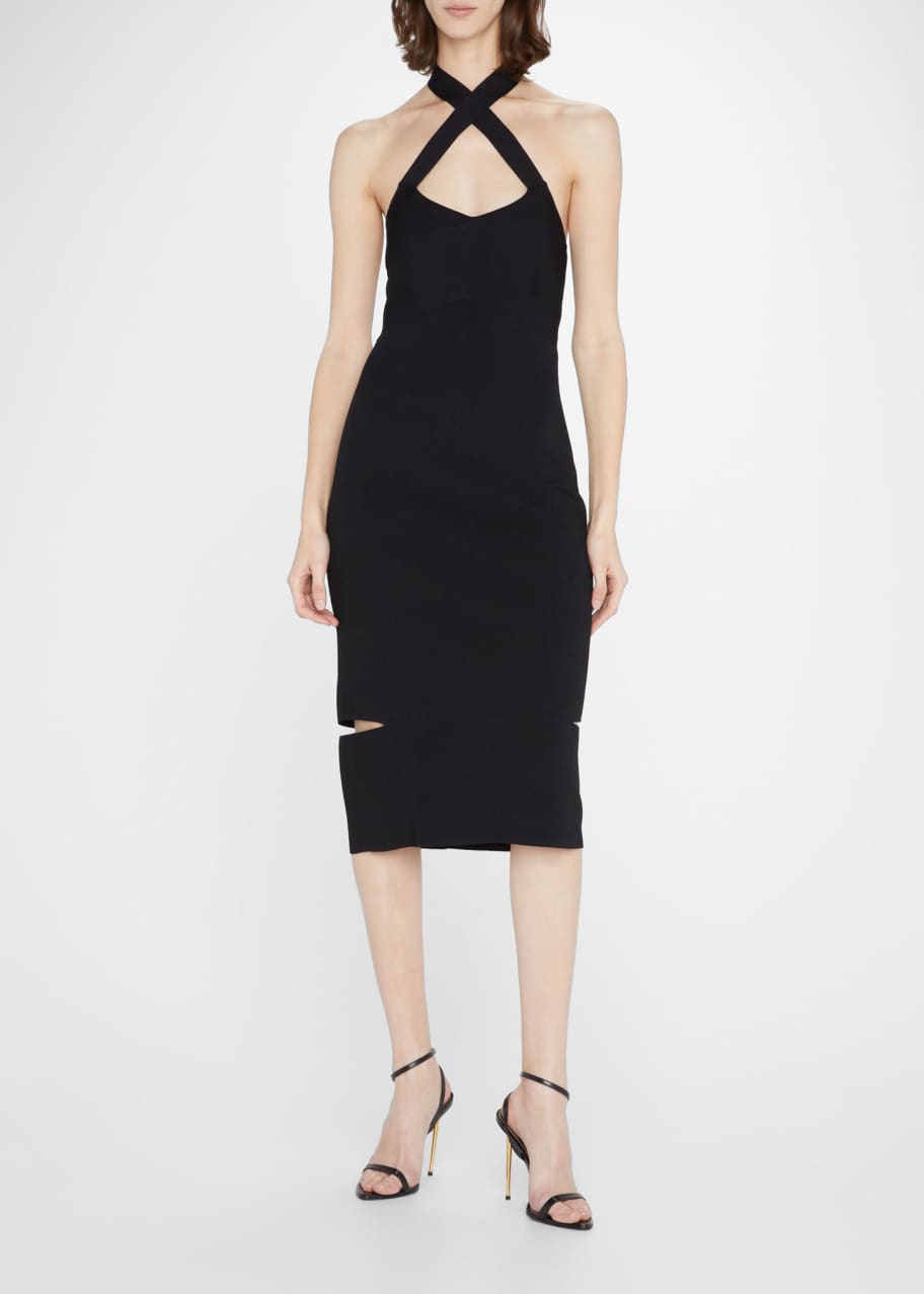 fringe halter neck dress Fringe Halter Neck Dress main image 1