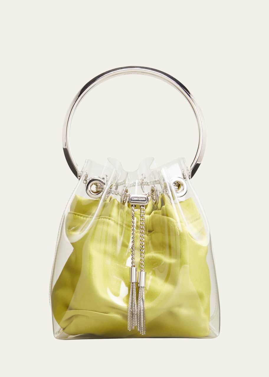 Bon Bon Clear Satin Top Handle Bag