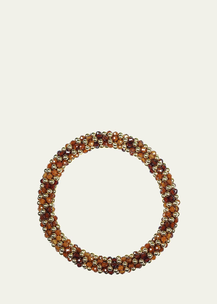 Image 1 of 1: Hessonite and 14K Gold Bracelet