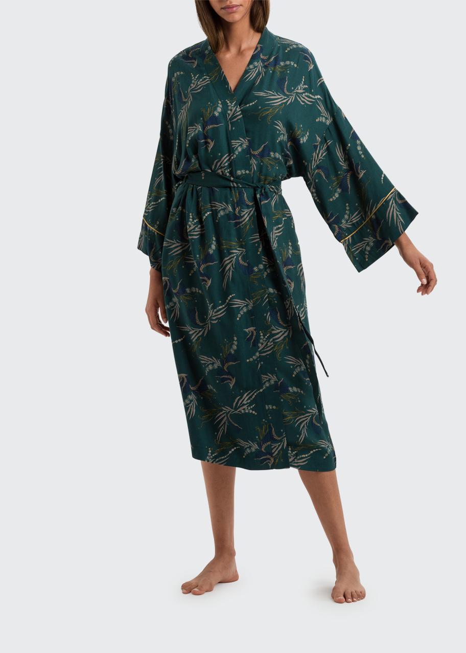 Hanro Celia Printed Robe - Bergdorf Goodman