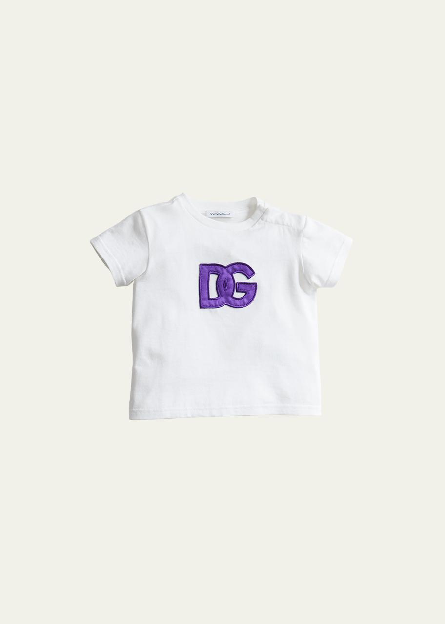 Dolce&Gabbana Girl's Oversized Interlocking DG Logo T-Shirt, Size 8-12 ...