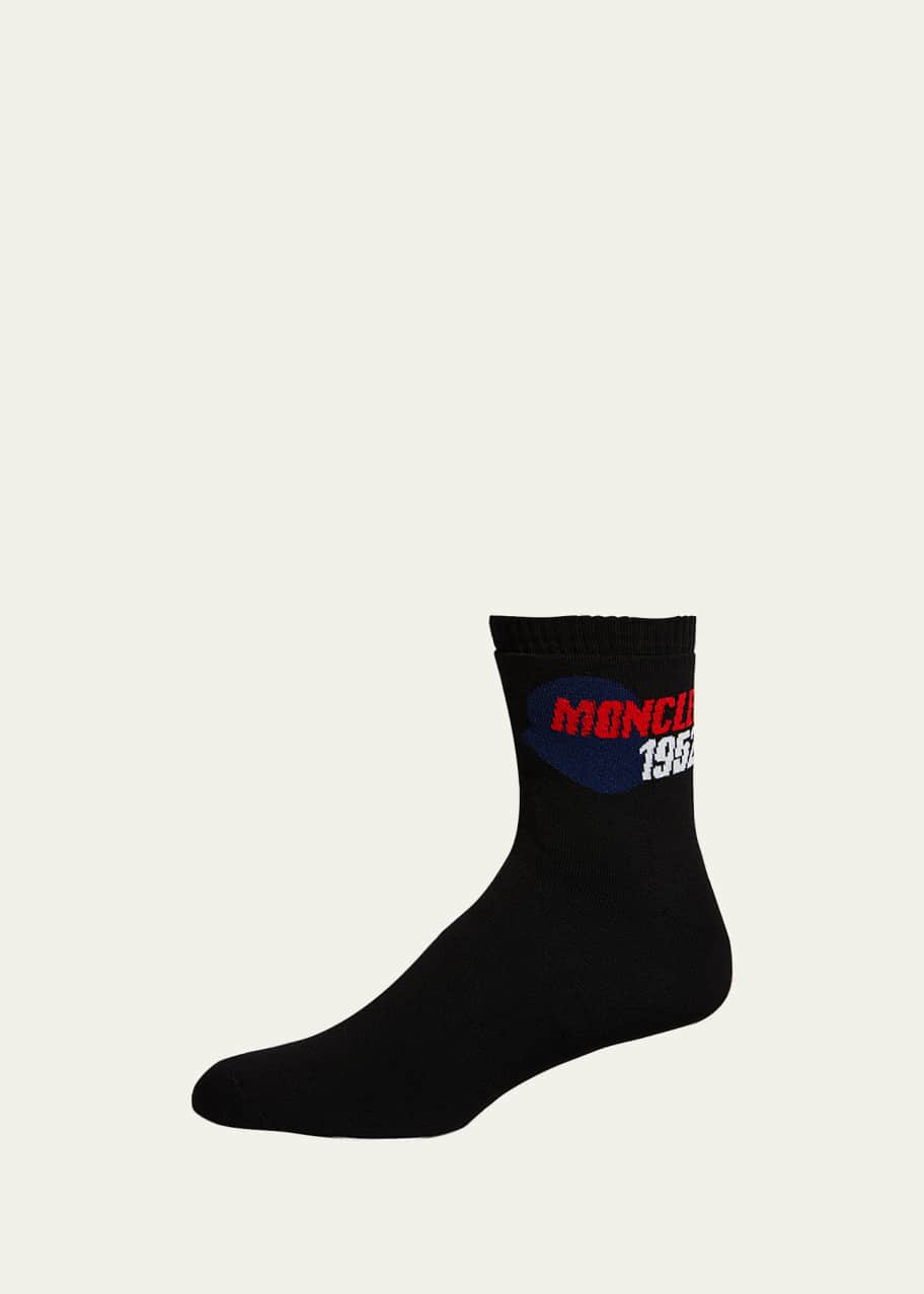 レッグウェア MONCLER 1952 Logo Socks Moncler Genius Men's 2 Moncler 1952 Logo Ankle Socks - Bergdorf