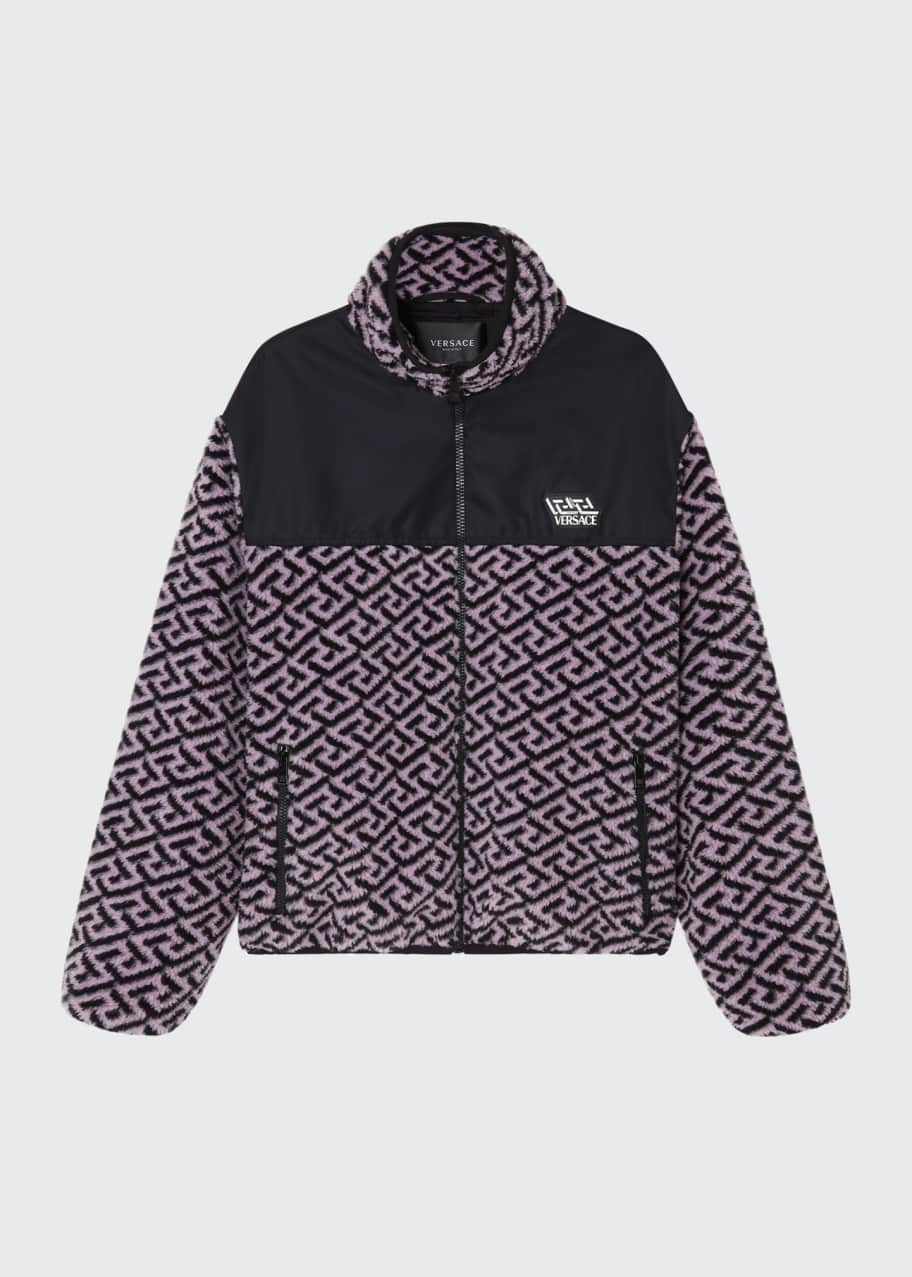 Versace Men s Greca Fleece Jacket Bergdorf Goodman
