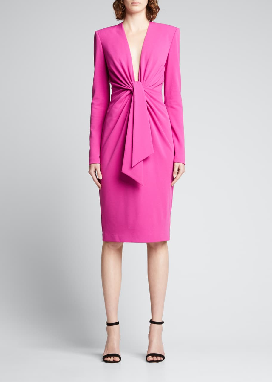 Badgley mischka long sleeve dress sales
