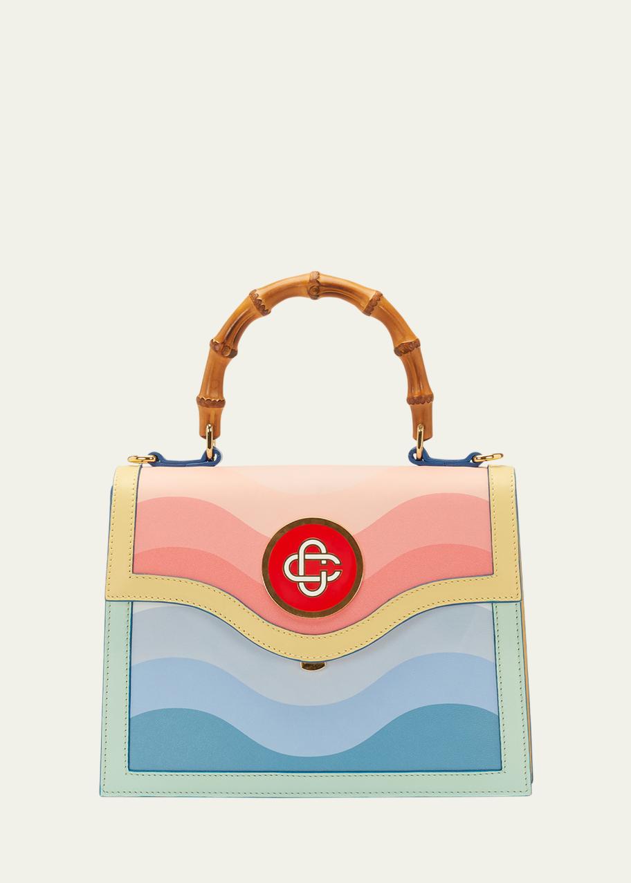 Casablanca Jeanne Colorblock Calfskin Top Handle Bag - Bergdorf