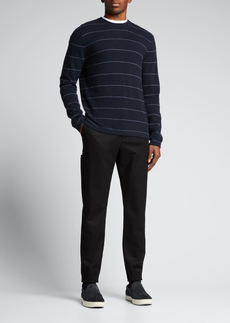 Vince Men's Boiled Cashmere Stripe Sweater Bergdorf Goodman