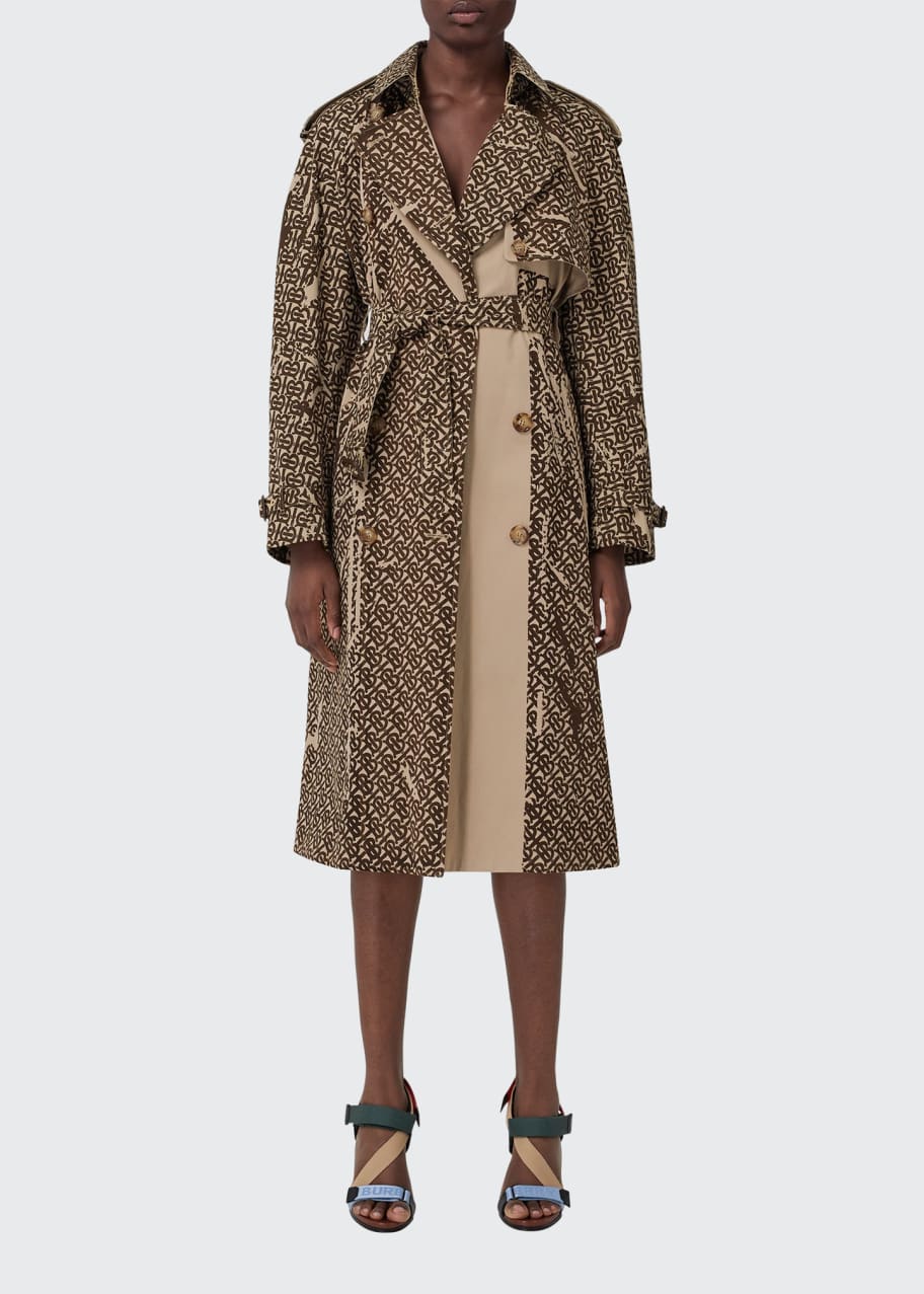 Burberry, Jackets & Coats, Nwt Burberry Monogram Print Down Trench Coat