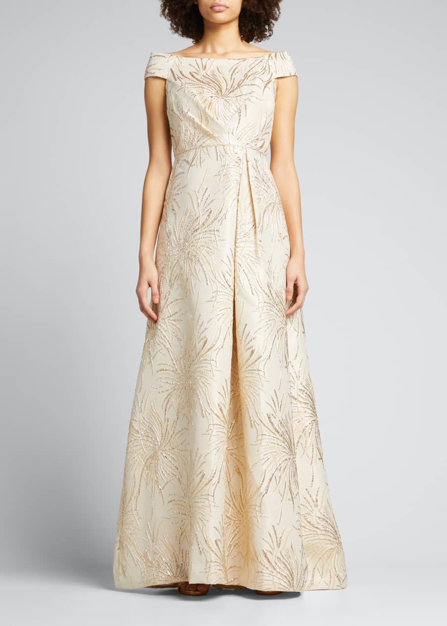 Teri jon gold gown online