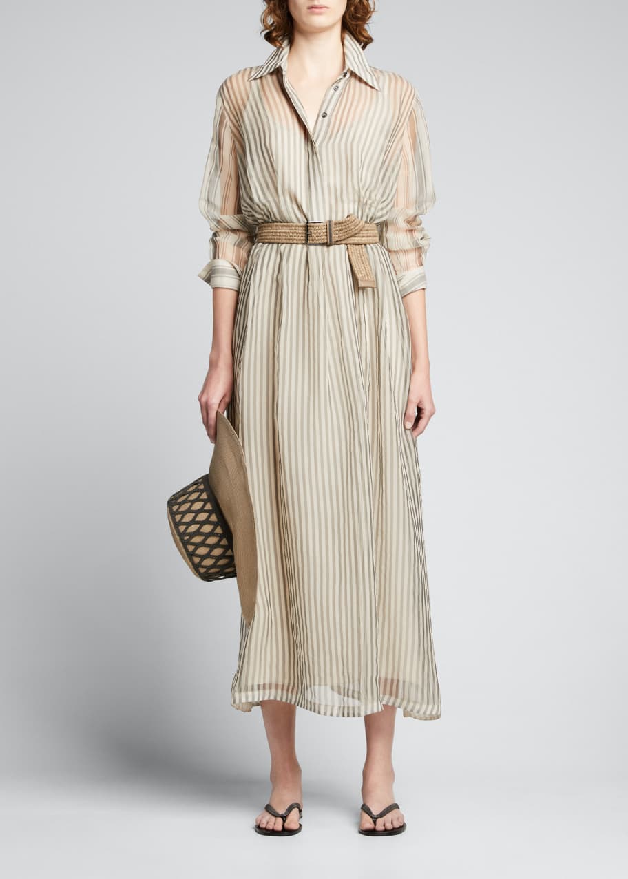 white christmas dresses Donna Silk Chiffon Shirt Dress in Chartreuse Yellow Chartreuse / 8/10 main image 1
