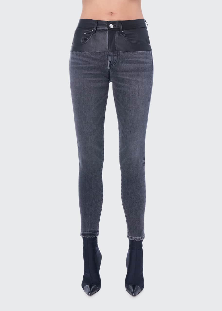 Amiri leather jeans cheap