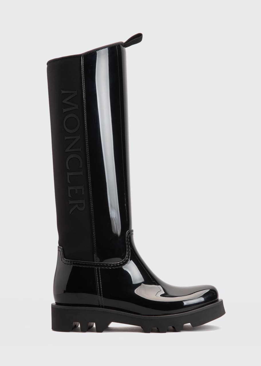 Moncler Gilla Tall Rubber Rain Boots - Bergdorf Goodman