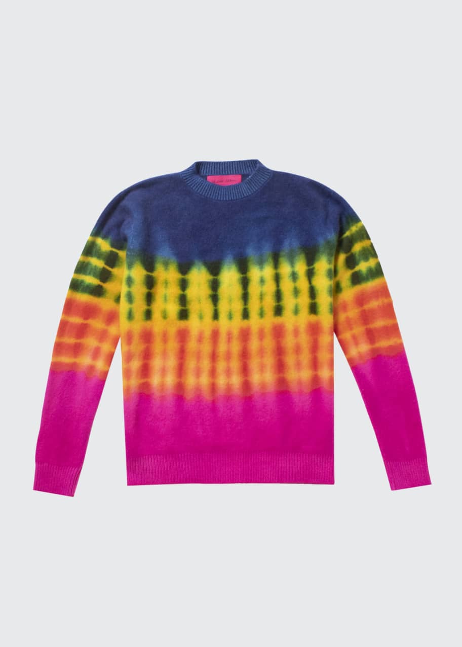 The Elder Statesman Half Light Tie-Dye Simple Crew Cashmere