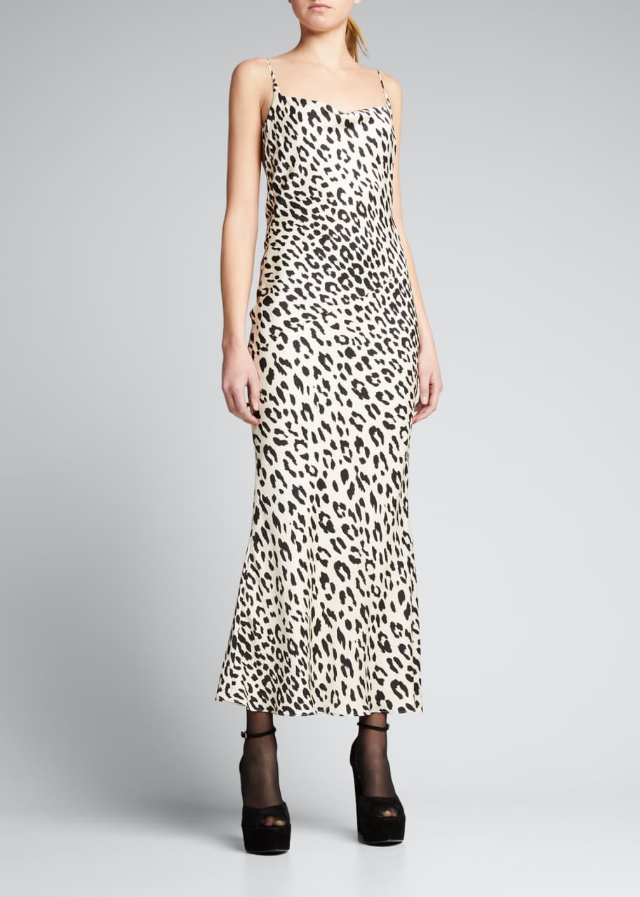Brandon Maxwell Leopard Cowl-Neckline Slip Dress - Bergdorf Goodman