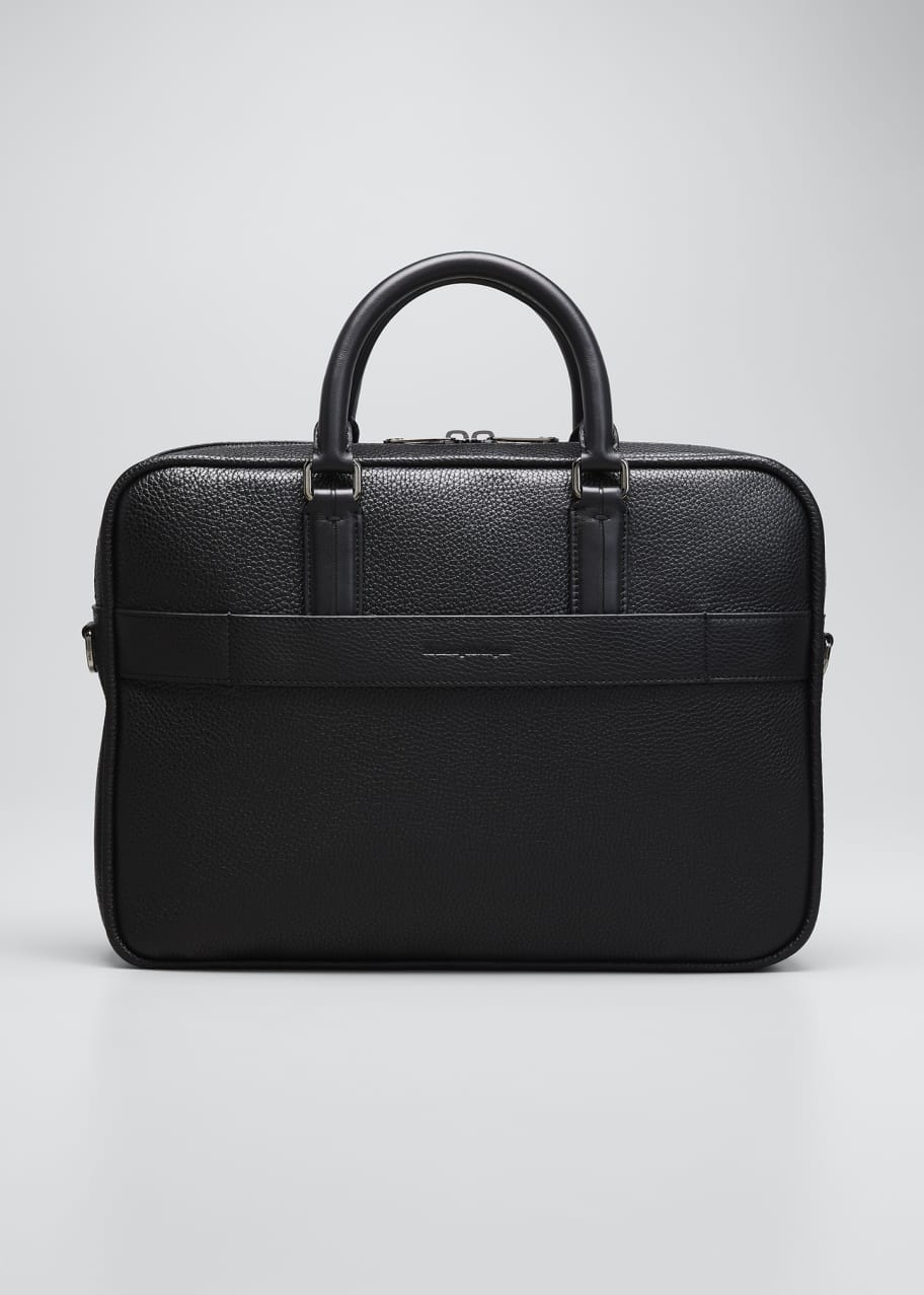ZEGNA Men's Pebbled Leather Briefcase - Bergdorf Goodman
