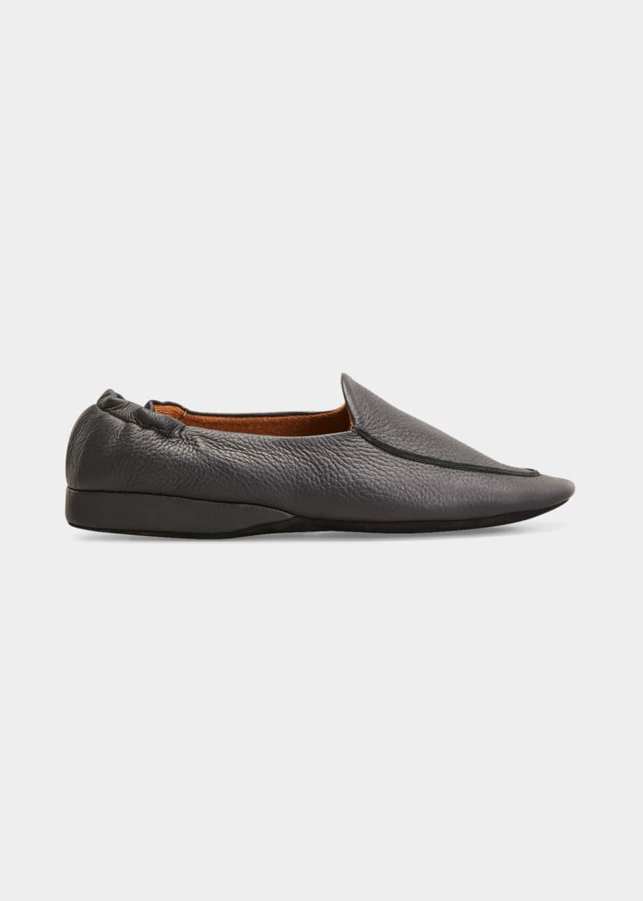 ZEGNA Men's Soft Leather Home Slippers Bergdorf Goodman