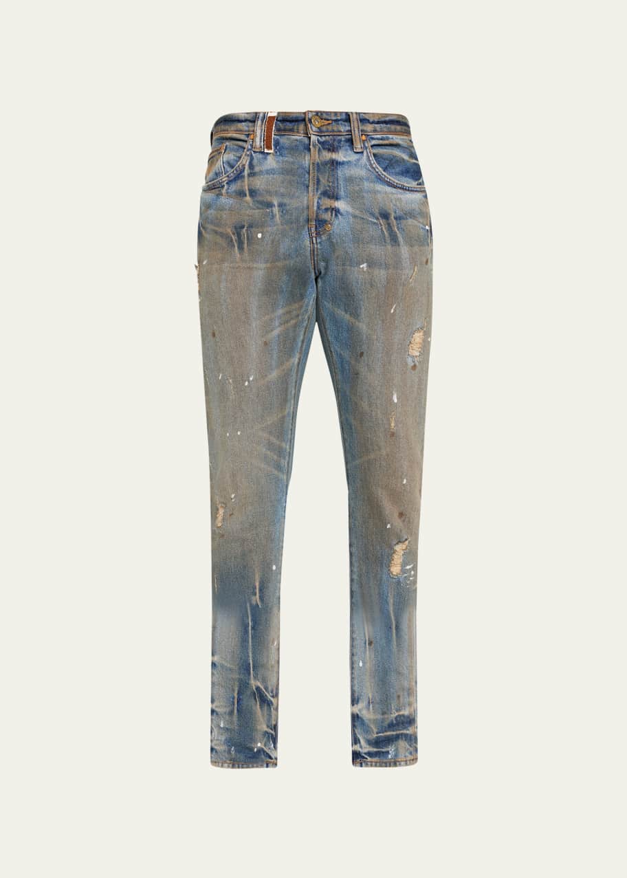PRPS Men's Cayenne Paint-Splatter Jeans Noir Collection
