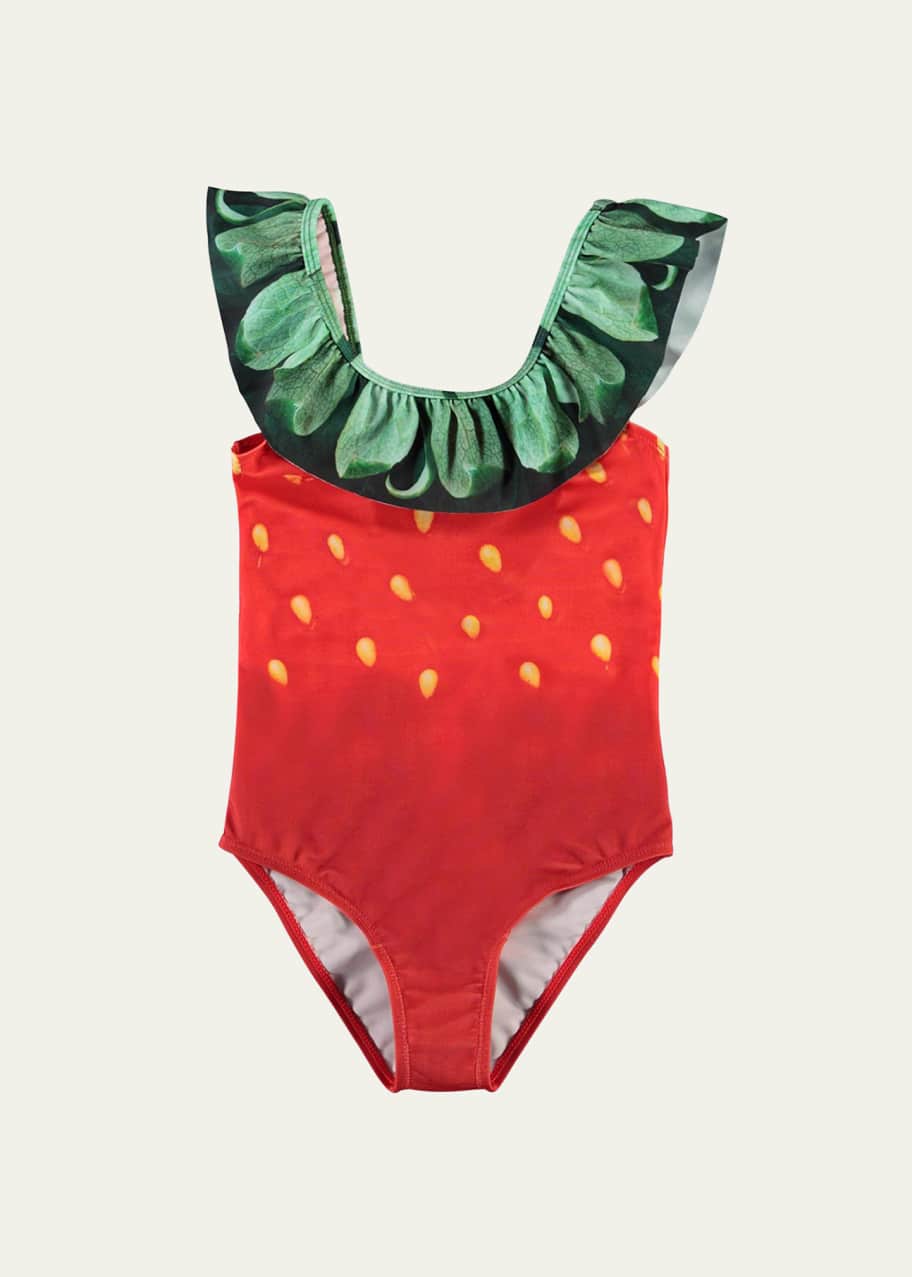 Molo Girl's Nika Butterfly One-Piece Swimsuit, Size 3-14 - Bergdorf Goodman