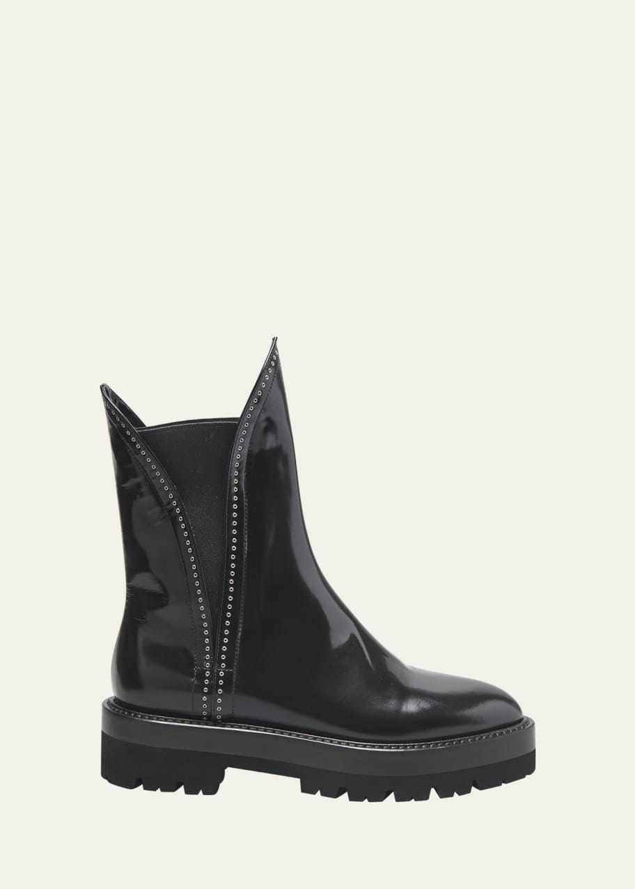 ALAIA High Shine Water Repellent Boots With Micro Studs - Bergdorf Goodman
