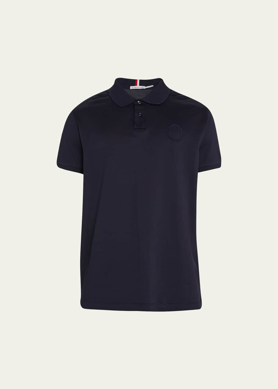Moncler Men's Edit Solid Logo Polo Shirt - Bergdorf Goodman
