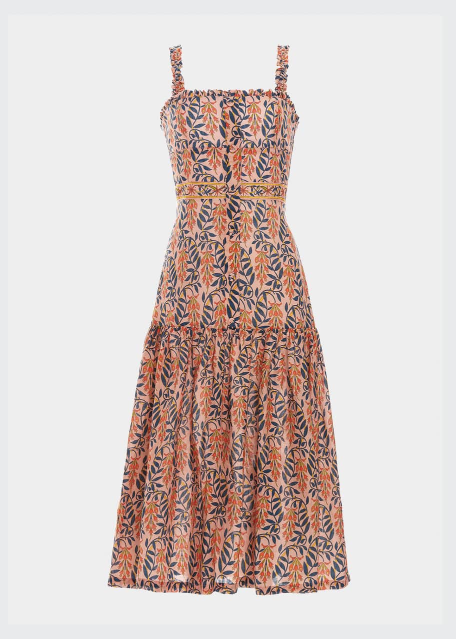 Agua by Agua Bendita Nispero Linen Midi Dress - Bergdorf Goodman