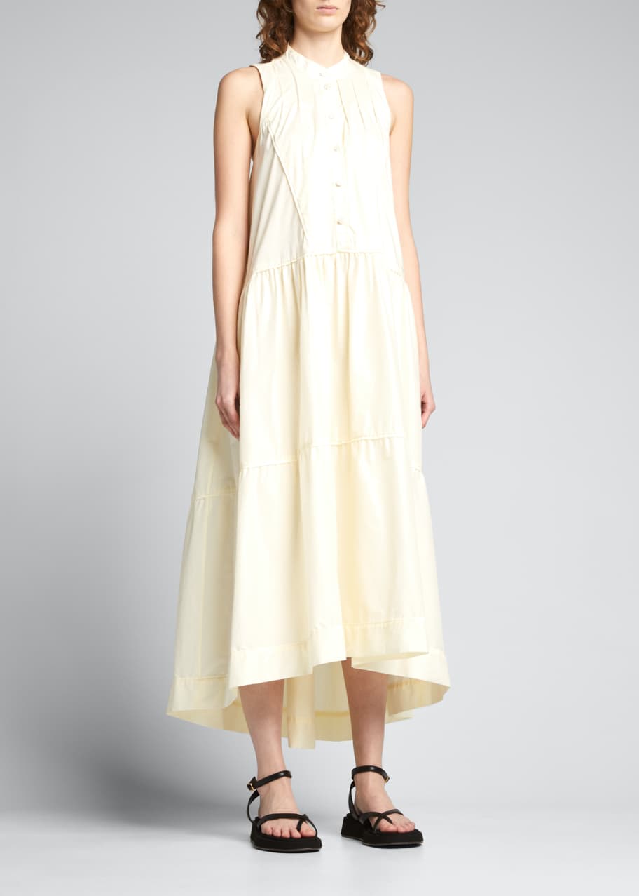 joey maxi dress Cream Maxi Dress with Leather Straps