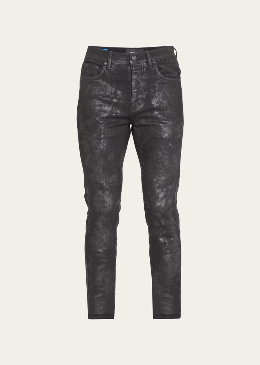 PURPLE Men's Waxed Skinny Jeans