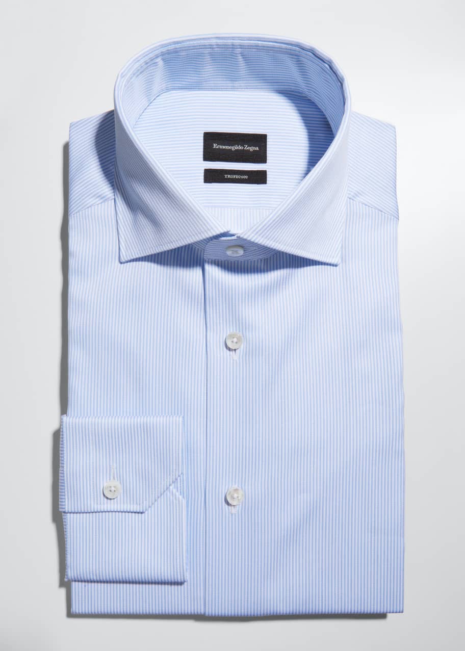 ZEGNA Men's Striped Long Sleeve Dress Shirt Bergdorf Goodman