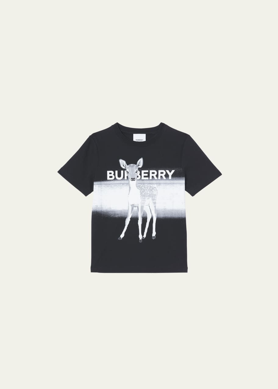 Burberry Boy s Negative Deer Logo T Shirt Size 3 14 Bergdorf